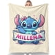 thumbnail image 1 of Manta de Lilo & Stitch, acogedora manta de franela para niños y niñas, manta súper suave y cálida para sofá cama, 60 x 80 pulgadas, 1 of 6