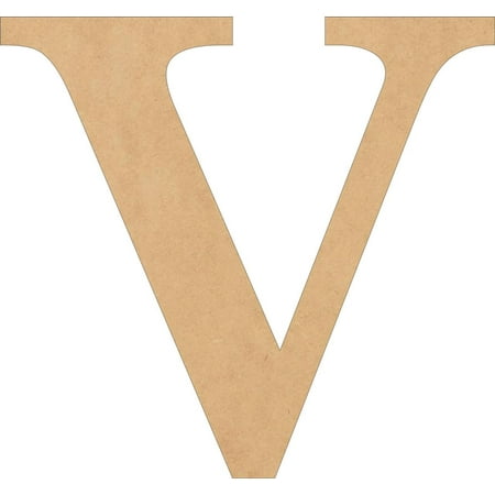Wood Letters MDF, Unfinished 7'' Tall Times V, Wooden Craft Letter