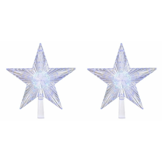 Night Lights Christmas Changing Color LED Light MultiColor Magicing Novelty Star Snowflake Lamp for Home Decoration and Festive Atmosphere*2 Pack