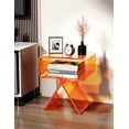 thumbnail image 5 of Solaround Acrylic Side Table Nightstand, 15.4''L x 11.8''W x 17.7''H, Orange, 5 of 7