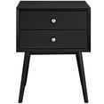 thumbnail image 4 of Nightstand Side End Table, Wood, Black, Modern Contemporary Urban Design, Bedroom Master Guest Suite Living Room, 4 of 5