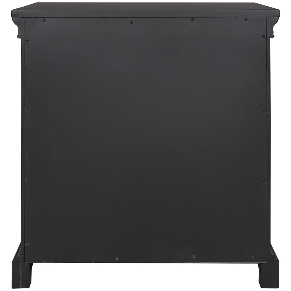Lowestbest Modern Solid Wood Bedside Table, Living Room Side Table Coffee Table with 1 Drawer, Black Lowestbest Modern Solid Wood Bedside Table, Living Room Side Table Coffee Table with 1 Drawer, Black
