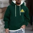 thumbnail image 2 of Riecok Mens Sweatshirt Hoodie Drawstring Pullover Long Sleeve Tops with Pocket Stylish Hoodies Green 4XL, 2 of 5