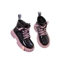thumbnail image 3 of Woobling Bottines Décontractées à Fermeture Éclair Latérale pour Enfants Lacets Bottes de Combat Randonnée Antidérapantes Bout Rond Bottines Violettes 8C, 3 of 9