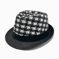 thumbnail image 4 of PBFRDSJ Straw Fedora Hat for Men Breathable Houndstooth Short Brim Summer Sun Hat for Beach Travel Outdoor, 4 of 4