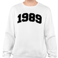 thumbnail image 2 of 1989 College Style Sweatshirt Unisex Large White, 2 of 5