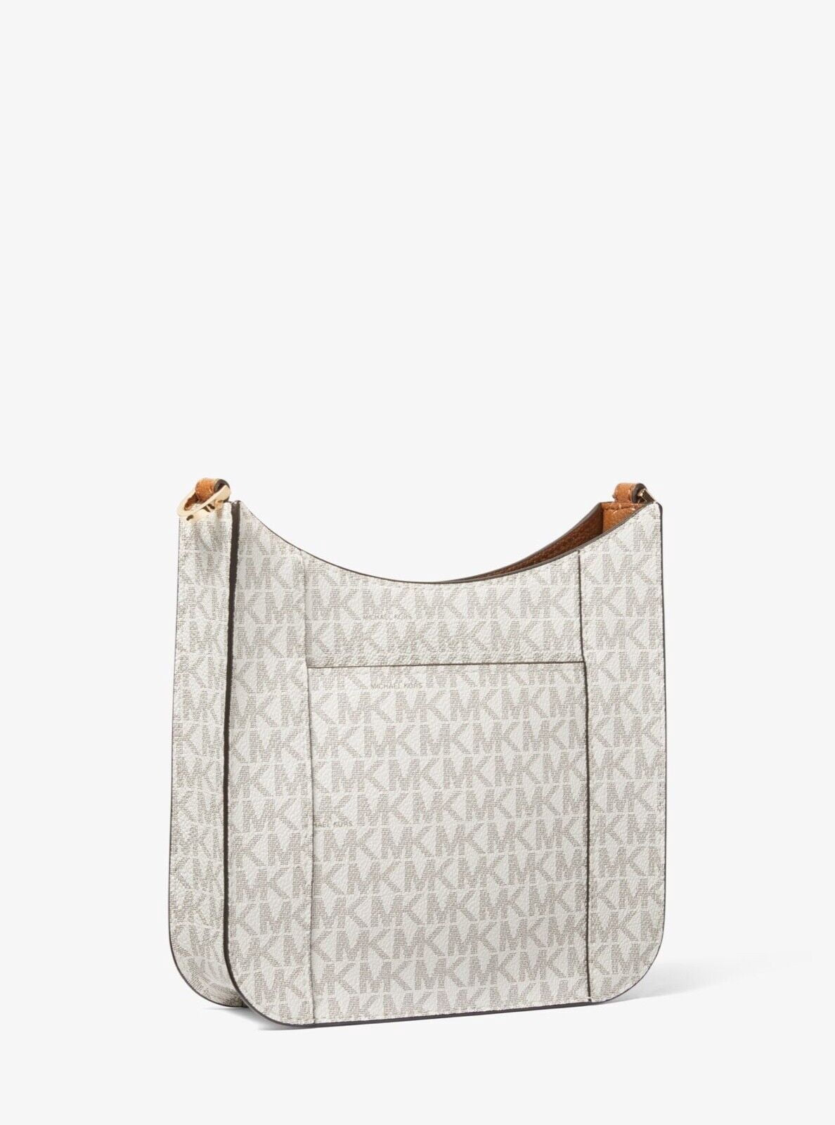 Michael Kors by Michael Kors Women's Small PVC Logo-Print Signature Messenger Handbag, Vanilla