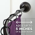 thumbnail image 4 of Zenna Home NeverRust 32 to 40-Inch Rustproof Dual Mount Curved Stall Shower Rod, Bronze, 4 of 8
