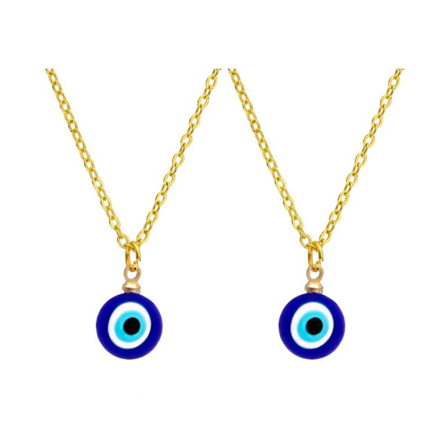 EeaseMX 2 piezas de collar con colgante creativo de ojos de diablo, cadena decorativa para el cuello para hombre y mujer