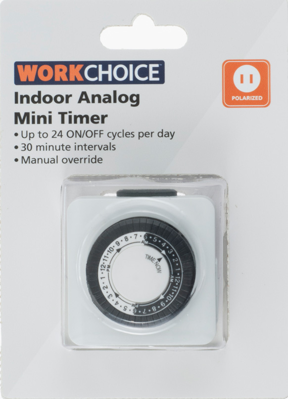 Work Choice Indoor Mechanical Mini Analog Timer - image 5 of 5