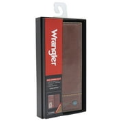 Wrangler Leather Checkbook Wallet - Brown