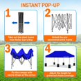 thumbnail image 6 of SereneLife Pop Up Tent Commercial Instant Shelter - Waterproof Polyester Tent with Portable Wheeled Carry Bag and Sand Bag, 10 x 20 ft. (Navy Blue), 6 of 7
