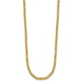 thumbnail image 3 of Primal Gold 14 Karat Yellow Gold Polished Byzantine Link Necklace, 3 of 5