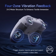 QUCOPRE Bluetooth Controller, Wireless Gaming Controller for PC/Android/iOS/Switch/Switch 2/Steam with Noise-Canceling Buttons,Dual-Stage Triggers,8 Way D-pad,4 Vibration Motors