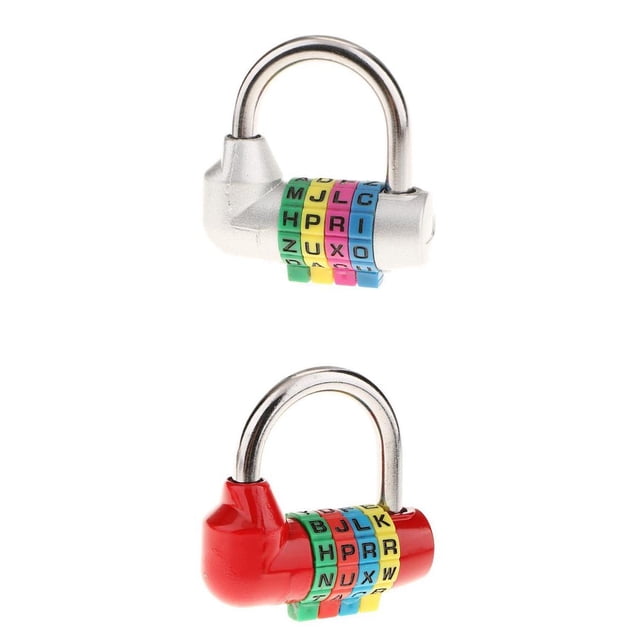 Paquete De 2 Candados Para Con Combinación De 4 Dígitos - Servicio Establezca Sus Propios Candados Para Viajes, , Maletas Yotijar Cerradura de combinación de 4 dígitos