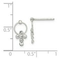 thumbnail image 3 of FB Jewels Sterling Silver CZ Cross Earrings, 3 of 3