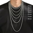 thumbnail image 3 of CUKIXA 18k Gold Plated Rope Chain 2mm/ 3mm/ 4mm/ 5mm Stainless Steel Twist Chain Necklace for Men Women, 15 Inches- 27 Inches, Silver/ Gold/ Black, 3 of 6