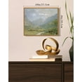 thumbnail image 4 of Drsoum Vintage Landscape Framed Canvas Wall Art Retro Village Prints Modern Kitchen Bathroom Office Decor 8x10in Natural Framed, 4 of 6