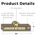 thumbnail image 2 of Labrador Retriever (2 Pack) Plastic Street Sign - 7 Inch X 20 Inch Gift Dog Breed Pet Loyal Family Friendly Animal House Companion Decor Love, 2 of 4