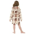 thumbnail image 7 of FORMRS Niños Bathrobe Unisex Hooded Robe Soft Plush Pajamas Sleepwear, Size 4-6T, Pink Cakes, 7 of 7