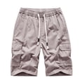 thumbnail image 1 of Plus Size Summer Pants Mens Summer Outdoors Casual Overalls Plus Size Have Pockets Drawstring Sport Shorts Pants Plus Size Overall Shorts, 1 of 7