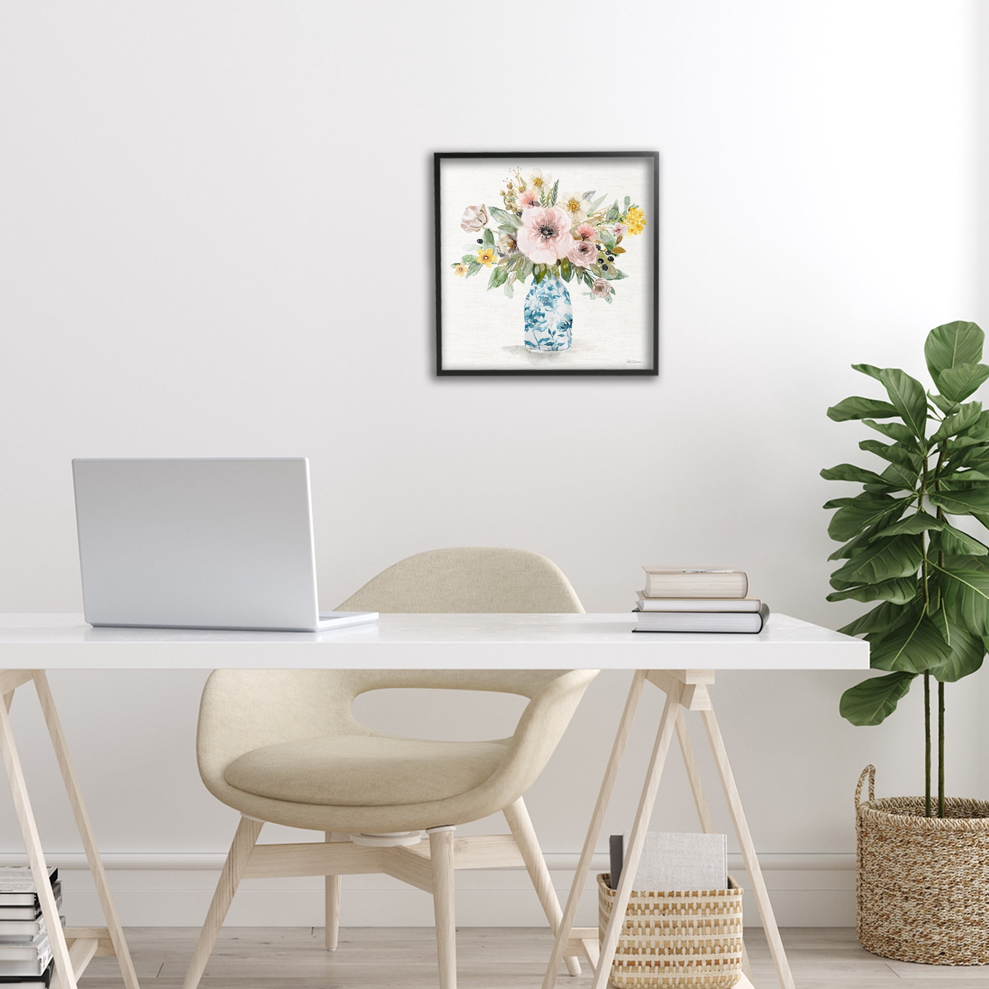 Stupell Industries Summer Chinoiserie Assortment Black Framed Giclee Art, design by Carol Robinson