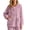 Hot Pink, variant on Womens Plush Fleece Winter Bed Jackets Fuzzy Long Sleeve Coat with Pockets Button Down Sleep Outwear Warm Housecoat Gray Large