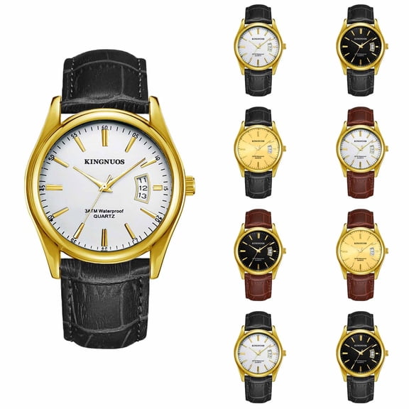 Resicozy Womens Leather Watches Dress Fashion Simple Casual Date Watch Quartz with Date Calendar Wristwatch H One Size