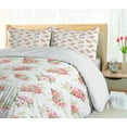 thumbnail image 5 of Ambesonne Nostalgic Duvet Cover Set, Magnolia Fresh Buds, 2-Calking, Green Pink Off White, 5 of 7