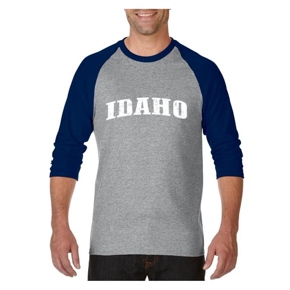 MmF - Mens Raglan Sleeve Baseball T-Shirts, up to Size 3XL - Idaho