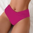 thumbnail image 2 of Godom Women's Bikini Bottom Ruched Foldover Swimsuit High Waisted Swim Bottoms S-XL, 2 of 5