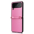 thumbnail image 2 of Allytech Galaxy Z Flip 4 Case with Shoulder Strap, Carbond Fiber Protective Anti-scratch Drop Proof Adjustable Strap Wrist Case Cover for Samsung Galaxy Z Flip 4 5G (2022)- Pink, 2 of 7