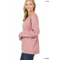 thumbnail image 2 of Zenana Women & Plus Basic Long Sleeve Round Neck Raglan Pullover Sweatshirts Top, 2 of 4