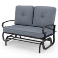 thumbnail image 1 of Costway Glider Outdoor Patio Rocking Bench Loveseat Cushioned Seat Steel Frame Grey, 1 of 7