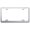 Brushed Chrome, variant on Plain Laser Etched Logo Stainless Steel Wide Body License Plate Frame (Brushed Chrome)