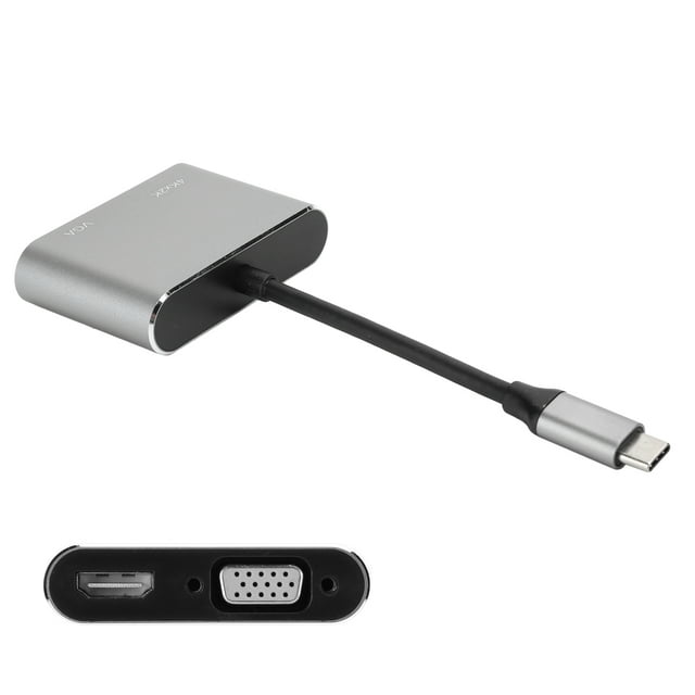 VGA Tipo C Hub Con DisplayPort Para Video Ultra Alta Definición USB C A VGA Converter Dock Con Ethernet