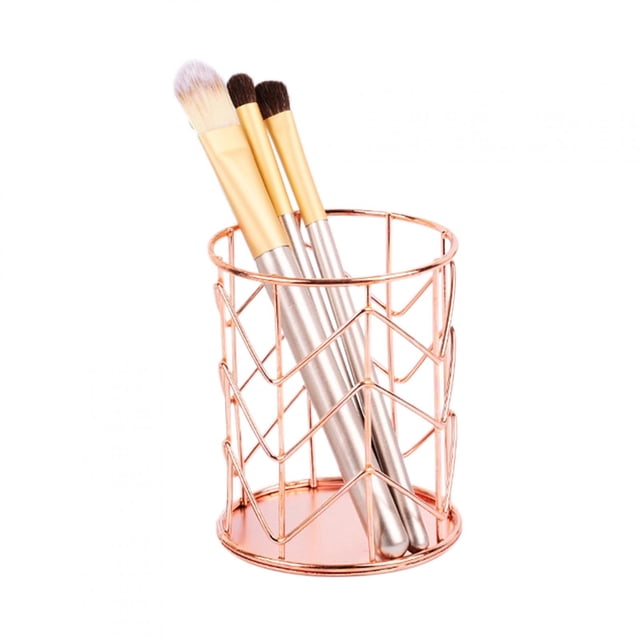 Soporte de Almacenamiento de Maquillaje ANGGREK Organizador de Hierro Oro Rosa 8x10cm