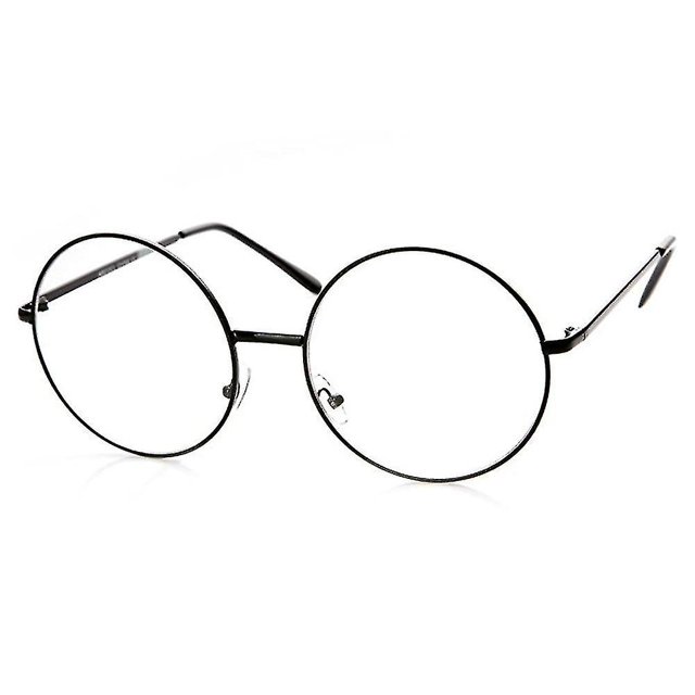 Gafas Redondas Transparentes Negro