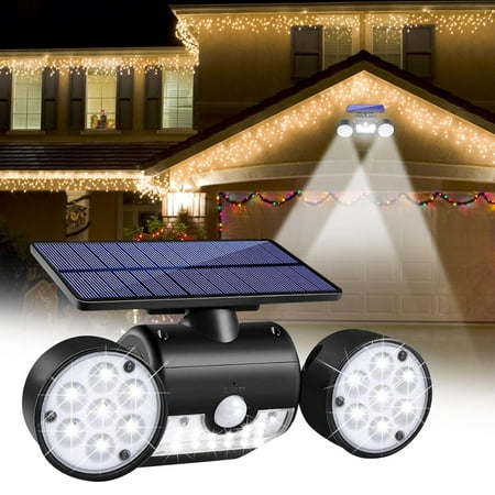 

Herunwer Wholesale Solar Wall Light Floodlights 30 Leds Human Body Induction Lamp Courtyard Street Lamp Double Head Rotary Lighting