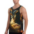 thumbnail image 2 of Logiee Magical Tarot Reading Print Men's Workout Tank Top,Quick Dry Workout Tank Top,Gym Muscle Tee,Fitness Bodybuilding Sleeveless T Shirt-3X-Large, 2 of 7