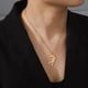 thumbnail image 4 of Collar con colgante geométrico de diseño para mujer, gargantilla de Gimnástico, cadena de gimnasio, joyería deportiva, regalos de aniversario, 4 of 4