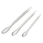Uxcell 105/125/140mm Stainless Steel Micro Scoop Reagent Sample Spoon 3in1 Set