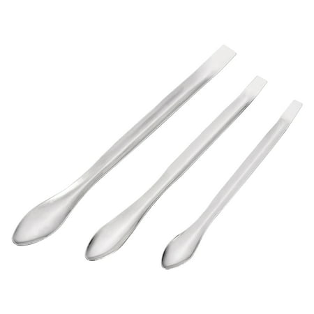 Uxcell 105/125/140mm Stainless Steel Micro Scoop Reagent Sample Spoon 3in1 Set