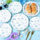 thumbnail image 4 of Platos de fiesta costeros Justforjoyful, 48 unidades, 18 y 23 cm, color azul, 4 of 7