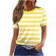 thumbnail image 1 of Camiseta de Manga Corta de Verano para Mujeres Delgada Moda Casual Impresa No Estructurada Cuello Redondo Mujer Manga Corta Tops Casual, 1 of 4