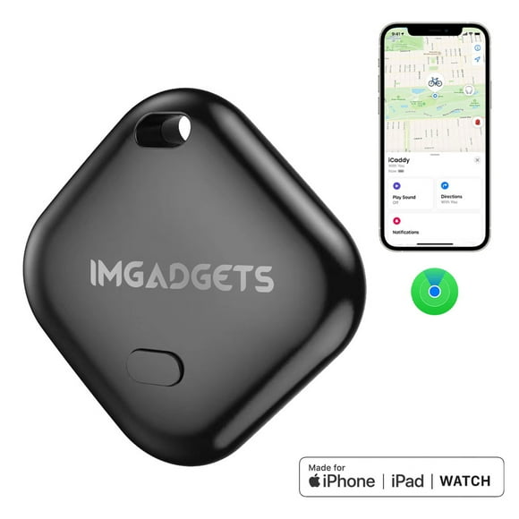 IMGadgets Smart World Tag | Compatible with Apple Find My (iOS Only) | Easy Setup | Universal Tracking Tag | Compact & Lightweight | Durable & Water-Resistant | MFi certified