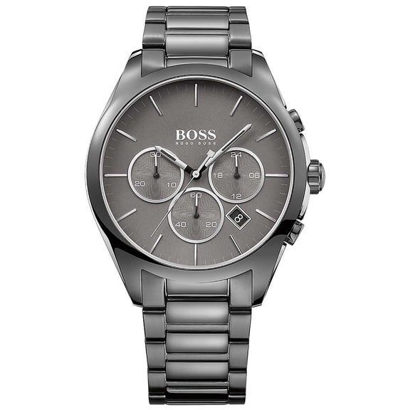 Hugo Boss Onyx Chronograph Gray Dial Date Mens Watch 1513364