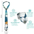 thumbnail image 6 of Hawaiian Hibiscus Tie & Slim Tie Option: Botanical Jungle Leaves Tie, Perfect for Resort Outfits, 6 of 6