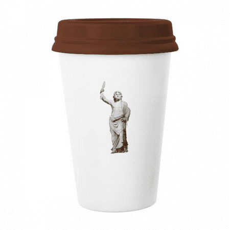 

Idol Statue Thunder Sculpture Mug Coffee Drinking Glass Pottery Cerac Cup Lid