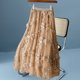 thumbnail image 1 of TaTaai Women High Waist Double Layer Mesh 3D Floral Appliqué Midi Skirt Lightweight Breathable Soft Machine Washable No Fading Versatile Daily Office Party Casual Wear Midi Skirt Gift, 1 of 7
